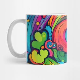 groovy rainbow with ai art Mug